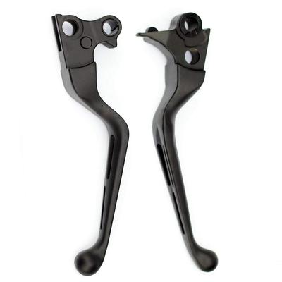 Black Slot Wide Brake Clutch Lever for Harley Dynafatboy Heritage Deluxe Deuce Street Bob Super Wide Glide 1996-2014