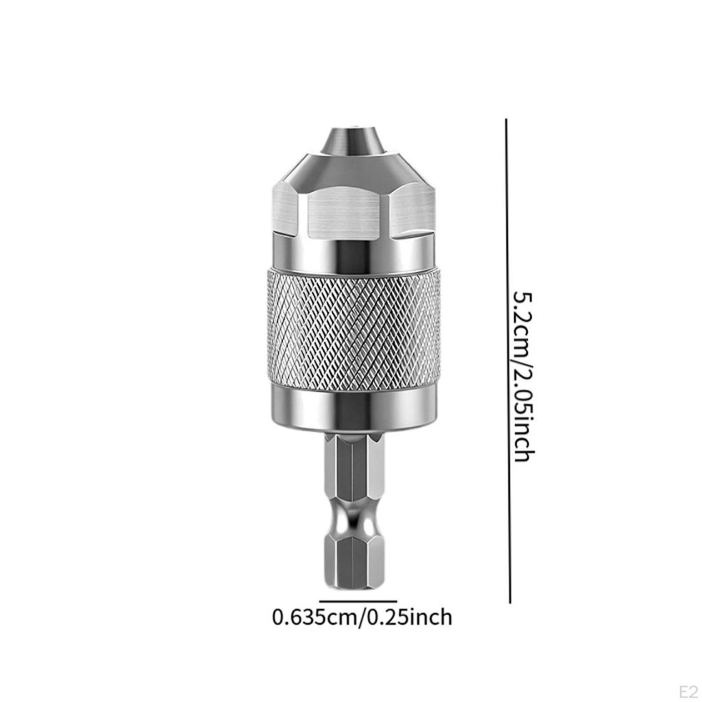 3 Jaw Keyless Chuck Hex Shank Three Aluminum Alloy Screwdriver Adapter Converter