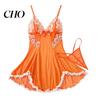 Accattivante Camicia da Notte Taglie Forti Sexy Babydoll per Donna, Scollo a V Pizzo Profondo Camicia da Notte Rete Trasparente Camicia da Notte, Spalline Sottili Chemise Slip Dress