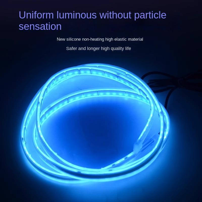 LED Daytime Running Light Scan Starting Car Hood Decorative Lights DRL Auto Engine Hood Guide Decorative Ambient Lamp 12V