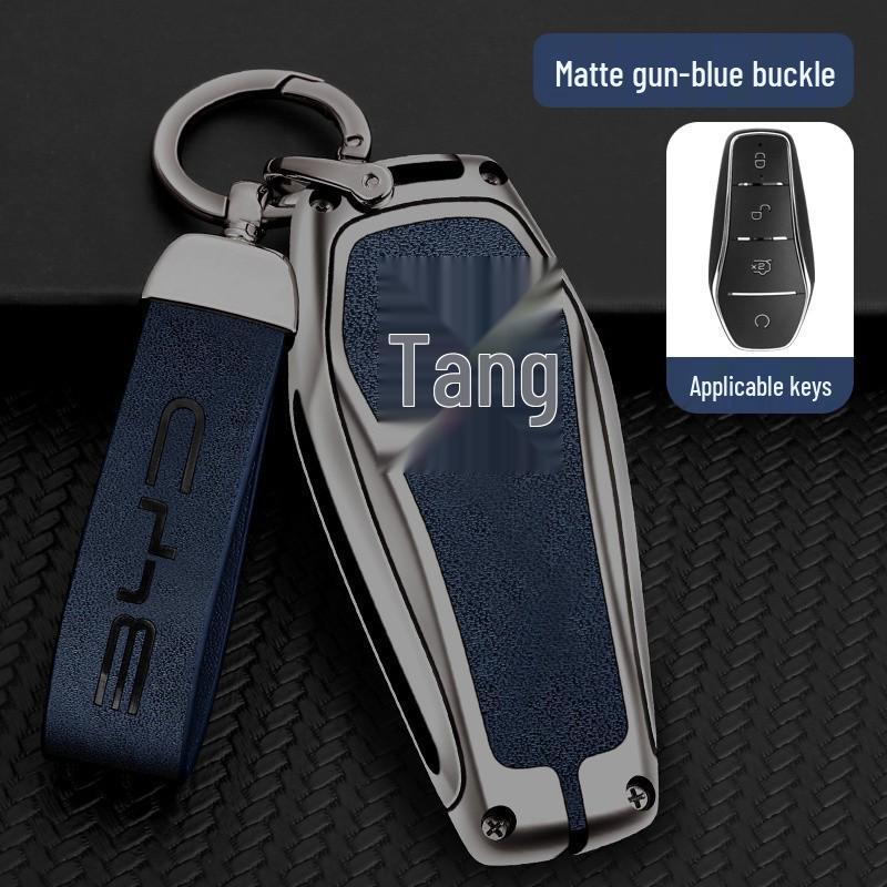 BYD Key Case Metal Shell: Anti-Lost Protection for Song PRO, Han, Tang, Song PLUS, Song MAX, Qin PRO Models.