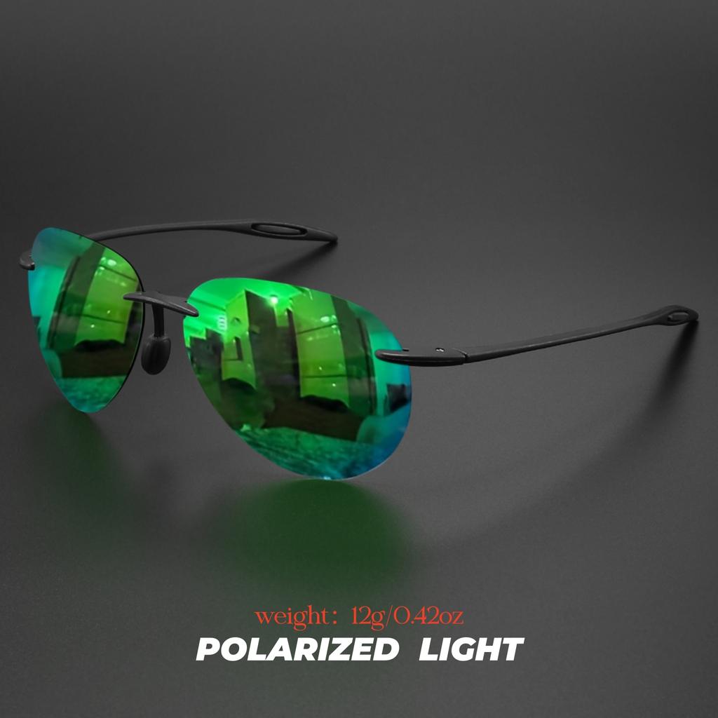 Ultra lehké 12g TR90 Bezrámové Polarizační Pilotky - Flexibilní & Pohodlné Unisex pro Řízení, Rybaření, Venkovní
