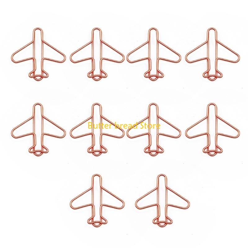 W89C 10Pcs Novelty Paper Clip Small Metal Paperclip File Clip Metal Book Marker Clip