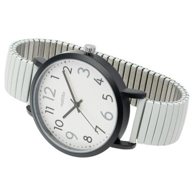Analog Watch Women's Metal Band Girello Belt Stainless Steel Simple Greco Gray ST300-2