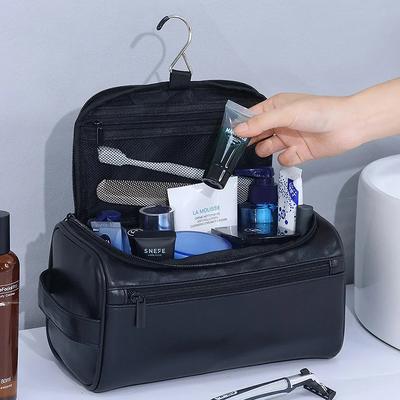 Travel Portable PU High-end Men's Toiletry Bag Fitness Swimming Storage Supplies Toiletry Bag Makeup Bag Large Capacity
