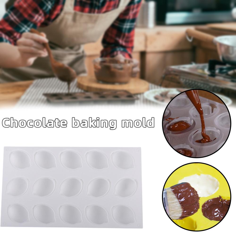 15 Cavity Lemon Food Silicone Mold Ice Cube Tray Soap Moulds for DIY Baking Chocolate Cake Pastry Mold Kitchen Accessories