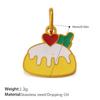 Gourmet Color Oil Drop Pendant Cartoon Fries Cake Coffee Styling Diy Accessories