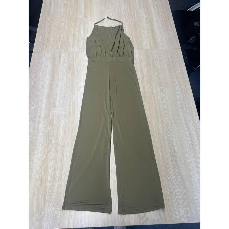 Streetwear-Jumpsuit für Damen mit Patchwork-Design und High-Waist-Passform