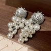 Elegant Grape Shape Earrings Sweet Pearl Beaded Earrings Creative Pear Drop Earrings  Women