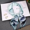 Fashion Print Hair Ribbon Scarf Women Neck Tie Bag Scarfs Satin Silk Skinny Headscarves Ladies Foulard Floral Bands  New