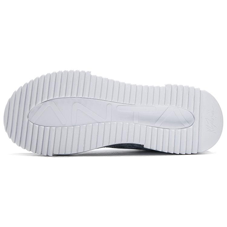 Anta Textile, Synthetic Leather Cushioning Slip Resistant Abrasion Resistant Coverage Mid top Basketball Shoes Men's 112141801-4