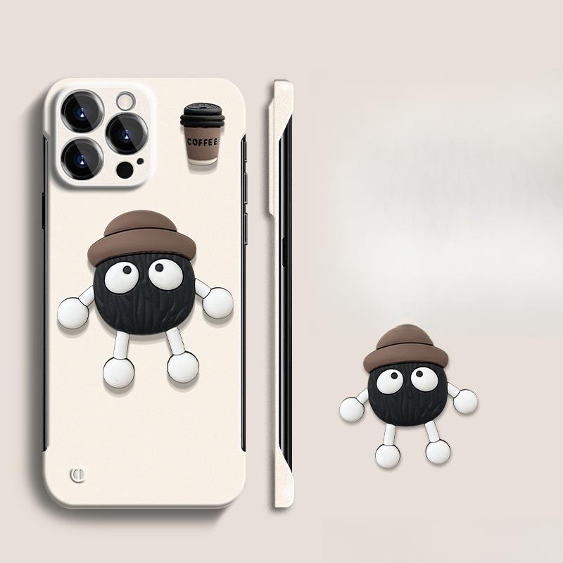 

Подставка для куклы из кофейного брикета Подходит для чехла для мобильного телефона Apple 12 13PRO Бескаркасный 14 Полупак Противоударный 15 Милый X Redmi K40/K40 Pro