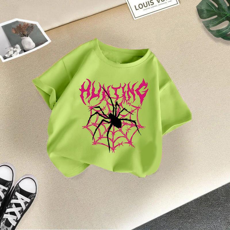 T-shirt Casual a Maniche Corte per Bambini per l'Estate, T-shirt Carina per Ragazze e Ragazzi