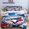 Toronto Blue Jays Pattern Bedding Set Quilt Cover Pillowcase Home Decor Gift (1 * Duvet Cover + 2 * Pillowcase, Without Core)