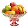 Handmade Clear Glass Serving Platter Decorative Bowknot Detailing And Elevated Base Great For Gift Giving