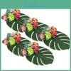 Colorful Tropical Green Polyester Leaves Collection For Luau And Moana Celebration Decor