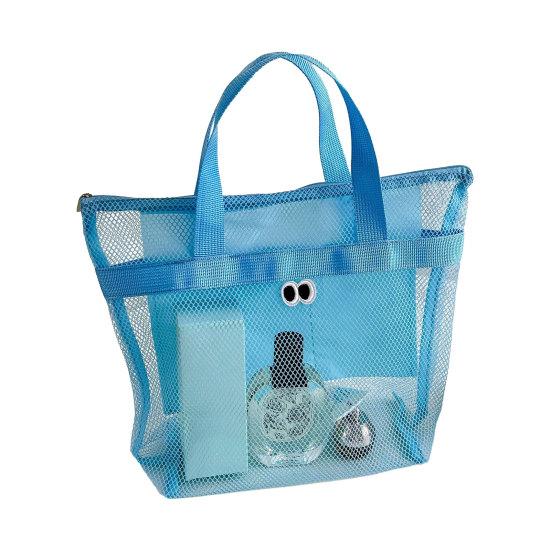 Summer Beach Tote Big Eyes Mesh Bag Sand-proof Waterproof Large Lightweight Travel Bag