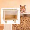 Hamster Hideout Box Wooden Sand Bath Sturdy Transparent Digging Accessory for Things for Hamster Playground