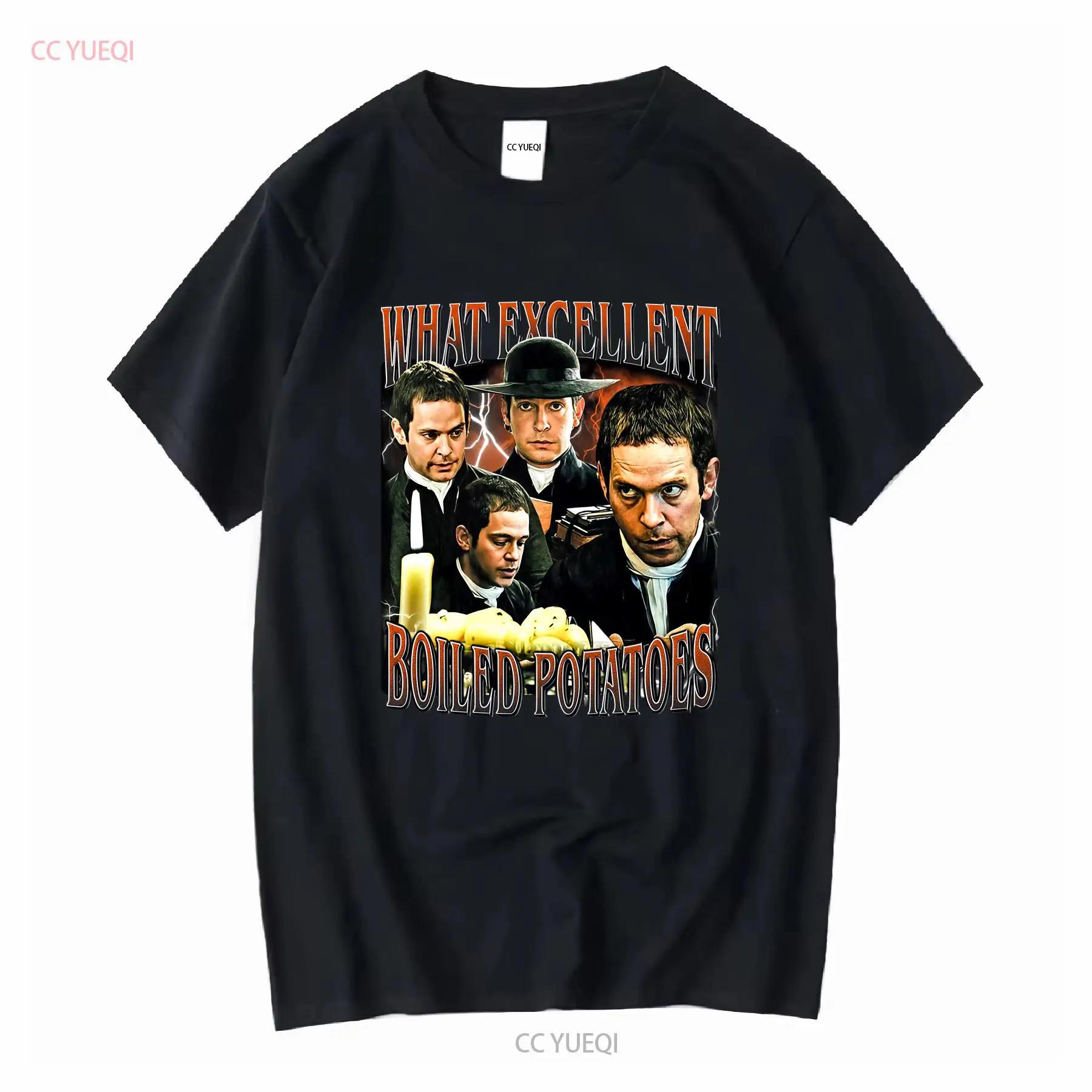 Mr William Collins What Excellent Boiled Potatoes Softstyle Vintage T Shirt For Woman and Man Long or Short Sleeves Vintage S разноцветный
