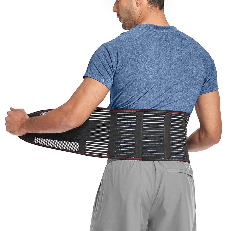 Back Support Brace For Lower Back Pain Relief Adjustable Waist Trainer Trimmer Double Closure Lumbar Support Belt
