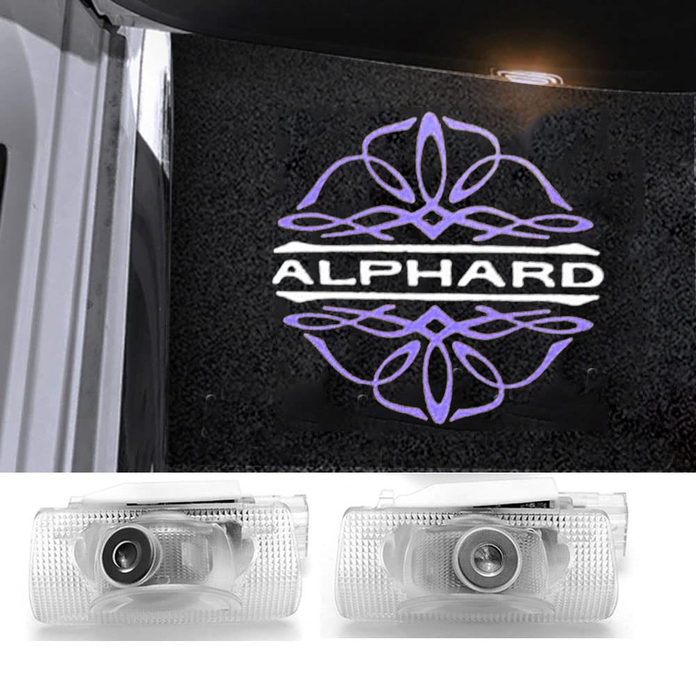 

Boseyway Alphard Car Door Lamp Curtain Lamp Logo Door Welcome Light Courtesy Light LED Set of 2