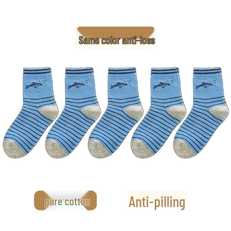 

Детские хлопковые носки средней длины: Мальчиковый весенне-осенний толстый удлиненный стиль M / Ages 3-5 / Shoe size 24-27