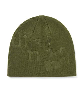 THISISNEVERTHAT Debossed No Cuff Beanie Olive