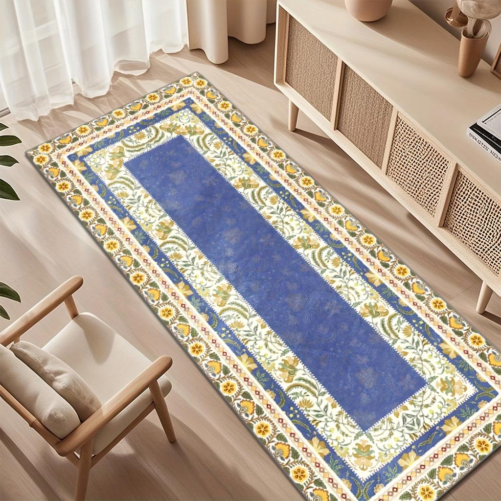 1pc Kitchen Mat, Golden Polka Dot VIP Pattern Printed Mat Thick And Wear-Resistant Suitable for Kitchen, Living Room, Porch, B