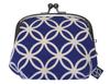 [Maeda Senko] Goshiki Hanpu-do Indigo Series 3.5-inch Clasp Purse, Indigo Shippo