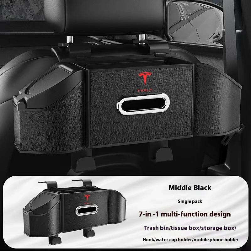 

Car Interior Seat Back Storage Box For Tesla Model 3 Model S Model Y Model X Roadster 2019-2025 Automotive interior Accessories чёрный