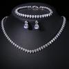 ZAKOL Splendido Set di Gioielli Scintillanti AAA Zirconia Cubica Trasparente Rotonda Collana Orecchini da Sposa Festa per Donne