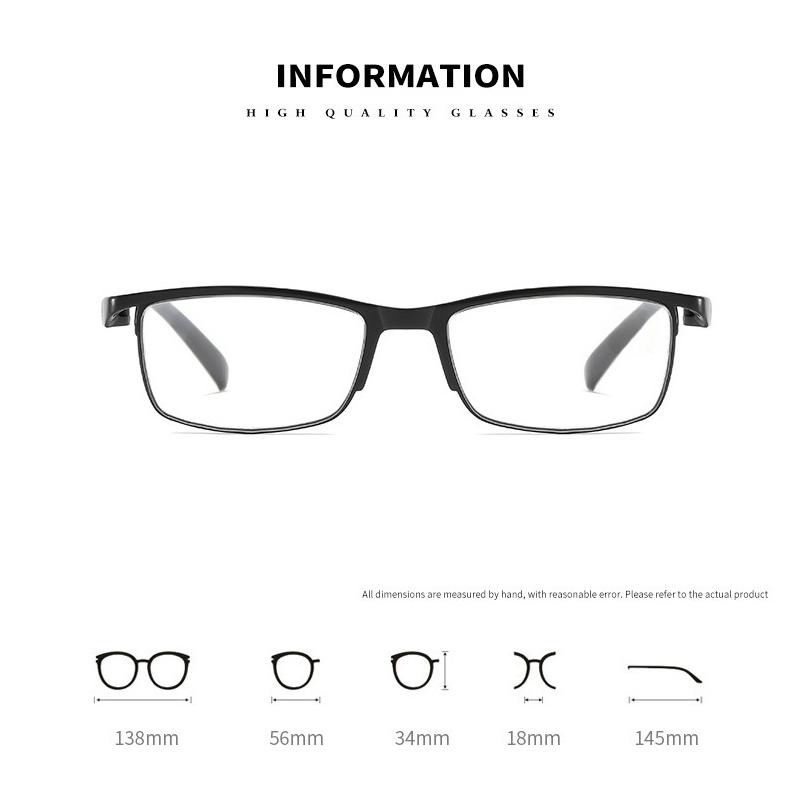 New Style Square Presbyopia Eyewear for Women Men Vintage Classic Ultralight Reading Glasses Unisex Simple Casual Hyperopia
