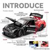 Spray 1/24 Nissan GTR R35 Skyline Ares Supercar Alloy Diecast Model Car Sound Light Library Bookcase Display Ornaments Gifts