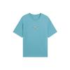 Li Ning Cartoon Pattern Loose Casual Short Sleeve T-Shirt Unisex Tops Blue AHSSA55-3