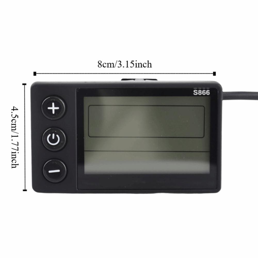 S866 Electric Bicycle Display 24V 36V 48V E-bike LCD Display Instrument Electric Scooter