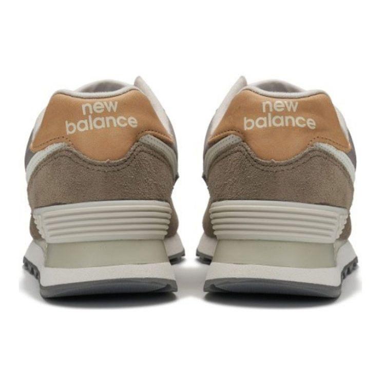 New Balance Nb 574 Retro Top Layer Cowhide Shock Absorbing Wear Resistant Low Top Casual Running Shoes Women Sneaker Khaki WL574SYL