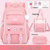 Large-Capacity, Water-Resistant Backpack for Elementary Girls - Lightweight, Load-Reducing 3-Piece Set