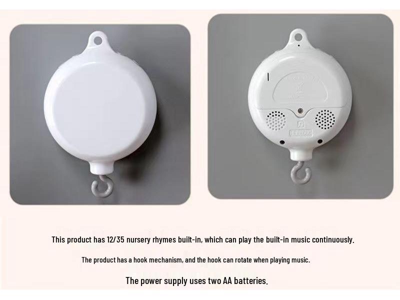 Rotating Musical Crib Mobile with 35 Melodies – DIY Baby Bed Bell Ornament