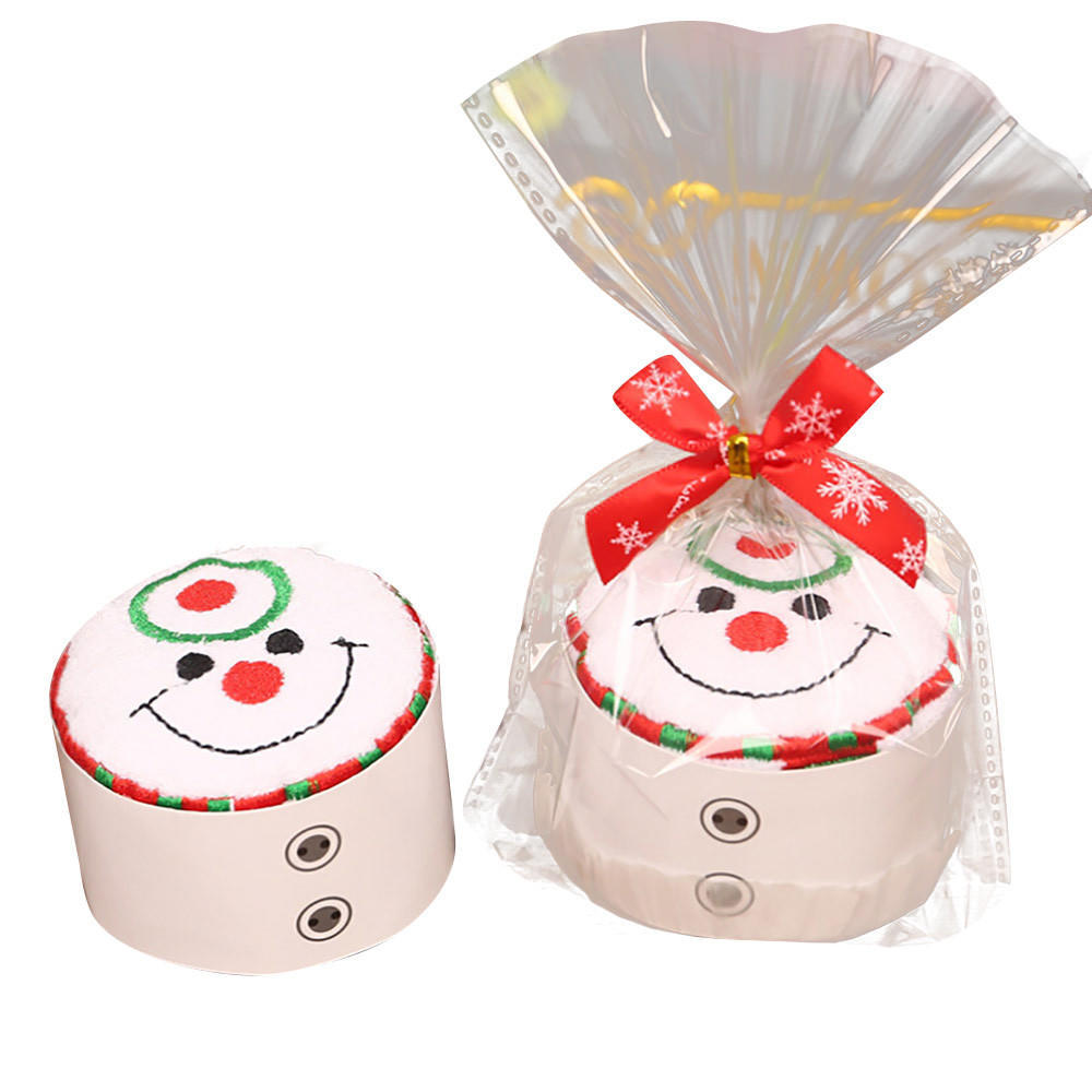 Schneemann Weihnachtsbaum Kuchen Modellier Baumwollhandtuch Kreative Geschenke