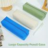 Large Capacity Pencil Case Solid Color Stationery Bag Stationery Pouch  Back To School Gift