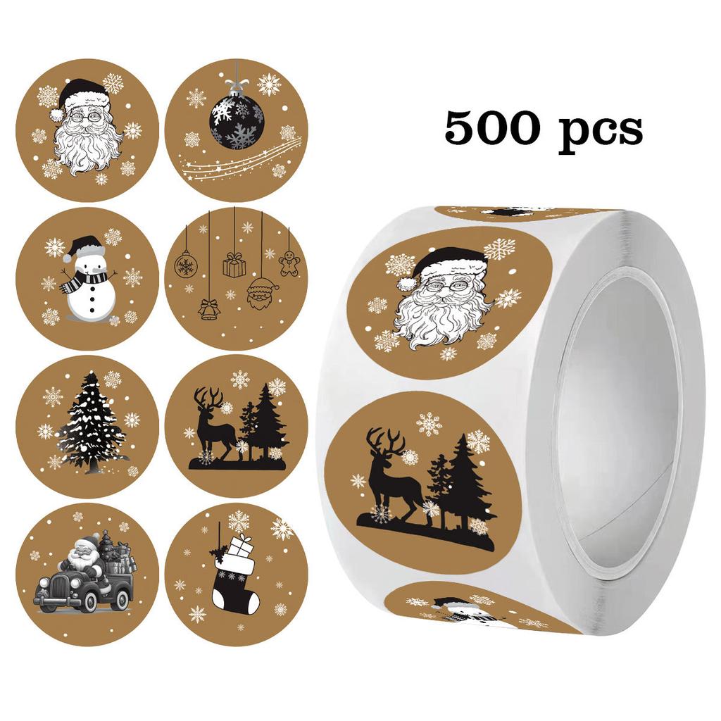Christmas Roll Paper Label, Christmas Party Decoration Sticker