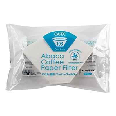Sanyo Industries Abaca Kaffefiltre 103, 5-7 kopper, 100 filtre per pakke, AB103-100W, 3-pakning