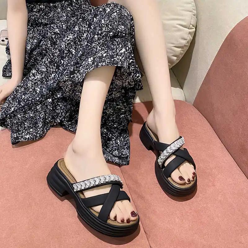 Fashion Autumn Does Not Slip Women's Flat Sandal Shoes Home Women's House Slippers Sneakers Sport Styling Special Offers Sneakeres