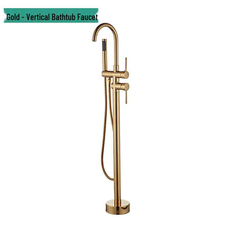 Luxury Golden Floor-Standing Bathtub Faucet
