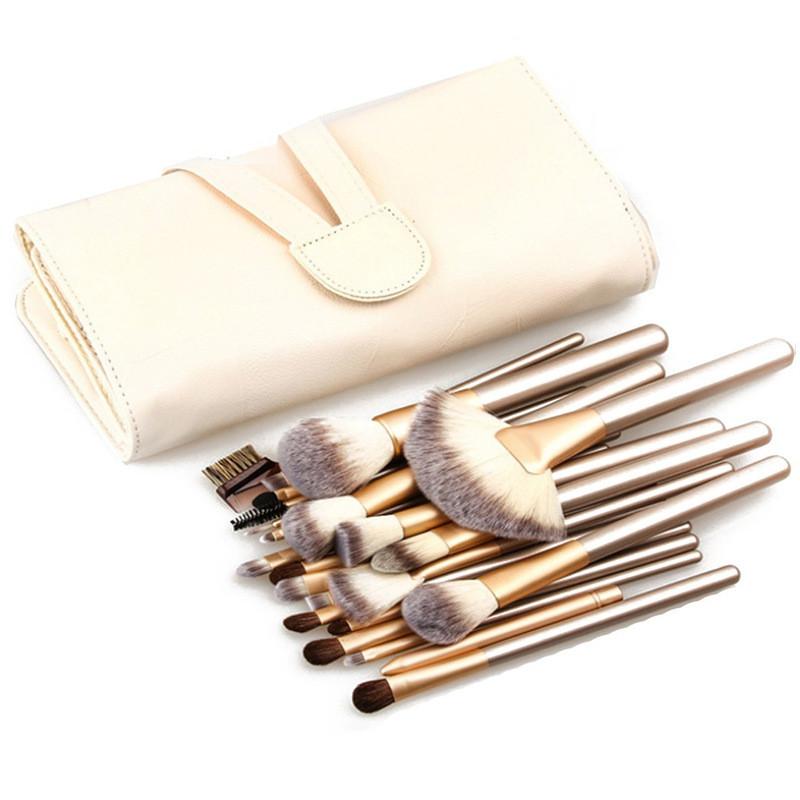 Makeup Brush Set With 12 Synthetic Fiber Brushes For Professional And Gift Use