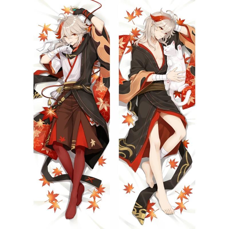 60x180 смGenshin Impact Dakimakura Kaedehara Kazuha Hugging Body Pillowcase Male Otaku Throw Costume Pillow Cover Case Peach Skin 40*120cm