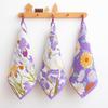 Enlarged Soft 3-Piece Cartoon Cotton Gauze Towel Set, 4-Layer, with Hanging Rope, for Baby and Child Face Washing
