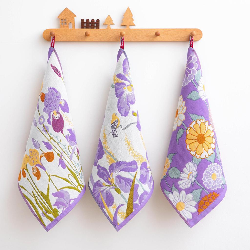 Enlarged Soft 3-Piece Cartoon Cotton Gauze Towel Set, 4-Layer, with Hanging Rope, for Baby and Child Face Washing