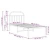 VidaXL Cadre de lit métal avec tête de lit noir 90x200 cm 353628