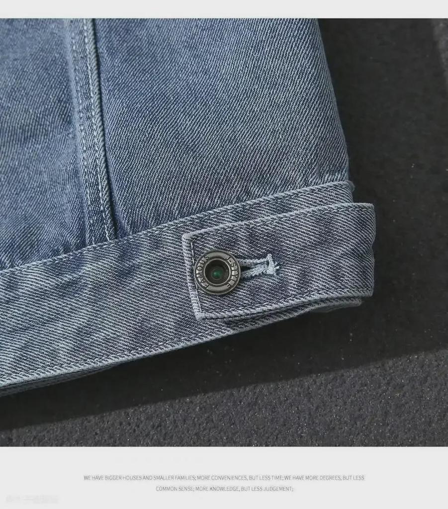 2023 Retro-Jeansjacke: Herren Casual Japanische Mode, Hongkong-Stil, Lockere Passform, Ganzjahres Trendy Design